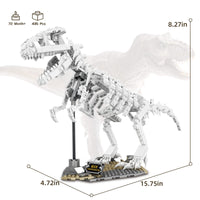 7 x RAW Customer Returns QLT QIAOLETONG Jurassic Dinosaur Luminous Building Block Toy for Boy 8-14, Use sunlight lights to store energy, Glow when Compatible With Dinosaurs 458PCS  - RRP €143.92