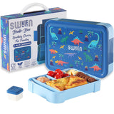 1 x RAW Customer Returns Children s lunch box with 6 compartments, SWKIEN 1300 ml bento box for children, leak-proof, snack box with cutlery spoon and fork , lunch box for children, dishwasher and microwave safe, bread box for kindergarten  - RRP €14.99