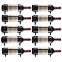 1 x RAW Customer Returns Homtone 10 pieces metal wine rack for wall, bottle rack for wall mounting, iron wine bottle holder shelf for wine, with screws - RRP €28.72