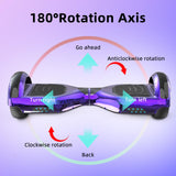 1 x RAW Customer Returns VOUUK Hoberboard 6.5-inch Hoverboard with Two Wheels, With Bluetooth Speaker, With LED Lights Suitable for Children and Adults - RRP €161.34