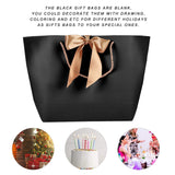 1 x RAW Customer Returns Salmue Decorative High Quality Paper Bags with Handles for Birthdays, Weddings and Christmas, Pack of 10, Black - RRP €15.91