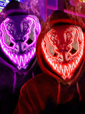 1 x RAW Customer Returns Venobat LED Halloween Mask, 2 Pack Horror Glowing Mask with Dark and Evil Glowing Eyes, 3 Lighting Modes for Children Cosplay Masquerade Party Carnival, Gift for Men and Women - RRP €19.2