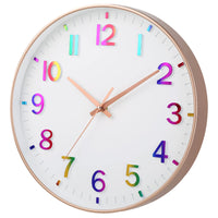 1 x RAW Customer Returns HZDHCLH 30cm Silent Wall Clock Creeping Second with Arabic Numerals without Ticking for Decoration Living Room, Kitchen, Office, Bedroom - RRP €24.58