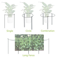 1 x RAW Customer Returns Yocuzee 8 pieces plant supports with 5 pieces plant clips, semi-circular metal plant holders for the garden 40 x 25 cm , perennial holders for plants, flowers, roses, vegetables, tomatoes - RRP €18.14