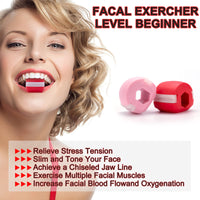 28 x RAW Customer Returns Fohil 2 pieces Jaw Trainer Jawline Trainer, Jaw Trainer Ball Jawline, Double Chin Exerciser Facial Trainer, Jaw Trainer Fitness Ball Neck Facial Firming Red Pink - RRP €211.4