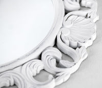 1 x RAW Customer Returns YCHMIR Circle Mirror Round Wall Mirror Vintage Wall Mirror 47.8 cm White - RRP €35.28