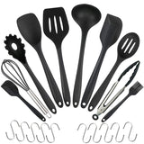 17 x Brand New 10 Pieces Silicone Kitchen Utensils, WisFox Cookware Pieces Silicone Utensils Kitchen Utensils Set, Non-Stick Kitchen Baking Tools 10 Sets 10 S Hooks - RRP €312.29