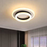 1 x RAW Customer Returns Modern Led Ceiling Light, 24W 2600LM Black Round Led Ceiling Light, Elegant Design Acrylic Led Ceiling Lamp, 3000K Warm White Ceiling Light Fixture for Living Room, Bedroom, Hallway, Kitchen - RRP €26.48