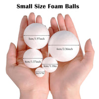 1 x RAW Customer Returns Unfuntly 100pcs Foam Ball Craft 5 Sizes, Craft Foam Balls, Solid Balls, Styrofoam Balls for DIY Crafts, School Projects, Household, Christmas, Easter, Party Decoration 100  - RRP €20.16