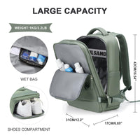 1 x RAW Customer Returns SZLX Large Travel Backpack Women Outdoor Sports Hiking Waterproof Casual School Backpack 14 Inch Laptop with USB Charging Port Shoe Compartment - RRP €41.99