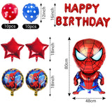 75 x Brand New Yisscen Birthday Decorations Spiderman Balloon Set, Aluminum Helium Balloon Kids Birthday Party Decoration Supplies Kit, Superhero Theme Party Latex Balloon - RRP €1209.75