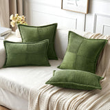 1 x RAW Customer Returns MIULEE Set of 2 Corduroy Cushion Covers Velvet Cushion Soft Throw Pillow Decorative Pillowcase Modern Cushion Cover Sofa Cushion Decorative Pillow Couch Cushion for Living Room Bedroom 40 x 60 cm Matcha Green - RRP €28.99