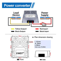 1 x RAW Customer Returns XWST DC DC converter 12V to 24V voltage converter 15A 360W with quick connector cable connector, DC step up converter transformer DC 10-23V wide input - RRP €45.38