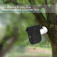 1 x RAW Customer Returns Weatherproof Silicone Case for eufyCam 2C 2C Pro, 2 Pack Outdoor Home Security Camera System Surveillance Camera Silicone Covers Skin - Waterproof Silicone Camera Protection Black - RRP €18.79