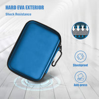 1 x RAW Customer Returns ProCase External Hard Drive Case 6.35 cm 2.5 Inch Eva Universal Electronics Power Bank Bag Protective Cable Bag Travel Organizer for wd My Passport Mobile, Accessories, Cables, HDD, SSD - Navy - RRP €13.99