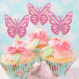 1 x Brand New MEZHEN Butterfly Cake Decorations Birthday Cake Decorations Happy Birthday Cake Toppers Girls Cupcake Decorations Summer Hawaii Party Decorations - RRP €20.4