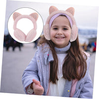 2 x Brand New ABOOFAN Earmuffs 2 Pack Earmuffs For Winter Women Cat Ears Earmuffs Plush Earmuffs Fluffy Kids Headphones Ladies Gift Pink Headset Headphone Headband - RRP €55.2