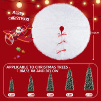 1 x RAW Customer Returns SALCAR Christmas Tree Skirt White, 150cm Christmas Tree Skirt Plush Large Christmas Tree Skirt Round, Underlay Blanket for Christmas Tree and Christmas Decoration, New Year and Party - RRP €31.99