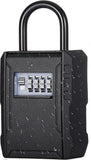 1 x RAW Customer Returns ZHEGE Key box with number code, outdoor key safe, 4-digit key box with code for outdoor use, INSTALLATION-FREE , 7 keys , key safe with bracket black  - RRP €20.16