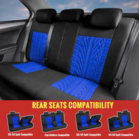 1 x RAW Customer Returns AUTOYOUTH Car Seat Covers Universal Fit Complete Set Car Seat Protector Tire Rails Car Seat Accessories, Blue - RRP €45.99