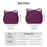 2 x RAW Customer Returns NOTAG Women s Shoulder Bag Waterproof Nylon Bag Crossbody Bag Messenger Bag Women Multi Pocket Casual Bag For Short Trip L, Purple  - RRP €47.98