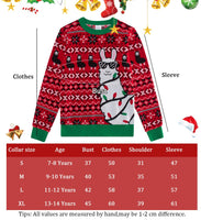 1 x RAW Customer Returns Fanient Kids Christmas Sweater Boys Knitted Sweater Girls 3D Alpaca Red Sweatshirts Christmas Party Sweater for Children 11-12 Years - RRP €26.09