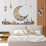 8 x Brand New TOPJOWGA Ramadan Wall Sticker, DIY 3D Wall Stickers, Eid Mubarak Sticker, Wall Sticker, Eid Ramadan Mubarak Moon Star Decorations for Bedroom Living Room Office C  - RRP €182.4