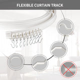 1 x RAW Customer Returns EFUTURETIME Curved Curtain Track 5 Meters Flexible ABS Curtain Track Ceiling Curtain Tracks Accessories for Curtain Hanging Room Divider Room Balcony Office Hotel White - RRP €30.47