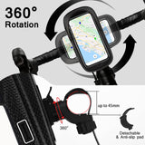 1 x RAW Customer Returns Vitalismo Waterproof Cell Phone Holder Bicycle Handlebar Bag 360 Rotatable Bicycle Mount Cell Phone Holder Bicycle Handlebar Bag Bicycle Bag with Rain Cover for 7 Inch Smartphone GPS - RRP €19.14