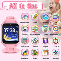 1 x RAW Customer Returns clleylise Kids Smartwatch, Kids Smartwatch Watch with 24 Games, Flashlight with Music Camera Pedometer, Watch for Children from 4 to 12 Years, Birthday Gift for Boy Girl - RRP €27.99