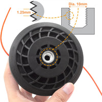 1 x RAW Customer Returns Zeqeey double line head M10 x 1.25mm left line head with 2.4mm x 15m line for lawn trimmer brush cutter brush cutter replacement line spool - RRP €16.68