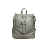 1 x RAW Customer Returns Cheval Firenze Alya Backpack, Genuine Leather Made in Italy Grey  - RRP €86.95