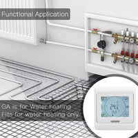 1 x RAW Customer Returns Wengart WG809 Programmable Digital LCD Thermostat, Backlit Touchscreen, 3A AC230V for Water Heating Systems, White - RRP €21.98