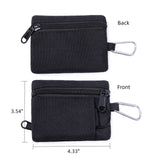 1 x Brand New Tactical Keychain EDC Bag, Mini Pouch Pocket Organizer, Card Holder Coin Purse for Men, Small Size Belt Gear Tactical Waist Pack Bag Black  - RRP €36.0