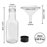 1 x RAW Customer Returns BELLE VOUS Small liquor bottles pack of 48 - 25ml - Reusable small bottles for filling made of plastic with black screw cap, liquid funnel for pouring and filling - RRP €22.16