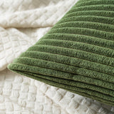 1 x RAW Customer Returns MIULEE Set of 2 Cushion Covers Corduroy Cushion Cover Decorative Pillowcase Throw Pillow Sofa Cushion Corduroy Cushion Cover Decorative Throw Pillow Covers Cushion for Sofa Armchair Home Bedroom 50 x 50 cm  Green - RRP €34.99