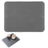 1 x Brand New Silicone drying mat, silicone drying mats, kitchen drying mat silicone heat-resistant, silicone drying mat for dishes, drying mat dishes silicone, non-slip drying mat, 40 30 cm - RRP €20.4