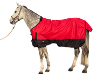 1 x Brand New TGW RIDING Turnout Blanket Winter Blanket 1200D W B with Nylon Lining, No Filling Horse Rain Sheet 145CM 70, Red  - RRP €20.4