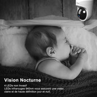 1 x RAW Customer Returns wansview Surveillance Camera, WiFi IP Camera WiFi 1080P for Baby, Elderly, Pets Monitor with Motion Detection, Two-Way Audio, Night Vision and Works with Alexa Q6 White White-Used  - RRP €33.98