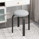 1 x RAW Customer Returns Balama stool black grey stackable upholstered 45 x 31 x 31 cm made of metal with adjustable floor glider and robust water-repellent breathable fabric cover - RRP €31.21