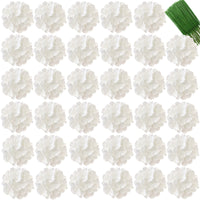 1 x RAW Customer Returns FagusHome 35 pieces artificial hydrangea flower heads 18 cm artificial flower heads with stems fake flowers in white for decoration - RRP €26.02