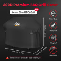 1 x RAW Customer Returns Zettum Grill Cover 129 cm - 7139 Grill Cover for Weber Spirit II 300, Spirit 300 Series, Heavy Duty Waterproof, PU Cover for Weber Spirit I II E310, E330, E315 129 L x 45 W x 106 H cm  - RRP €32.99