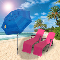 1 x RAW Customer Returns XXL microfiber slipcover for garden lounger beach towel lounger cover beach towel 75 210CM, quick-drying multiple pockets lightweight deck chair towel sun lounger pad, beach lounger pad - RRP €19.99