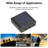 1 x RAW Customer Returns 10000mAh Solar Power Bank, Mini Solar Phone Charger with 3 USB Output with LED Light for Outdoor Camping, Supports Head Charging and Solar Charging, Micro and Type-C Input - RRP €21.43