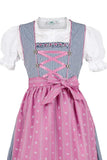 1 x RAW Customer Returns Isar-Trachten girls dirndl navy pink with blouse, navy, 134 - RRP €55.36