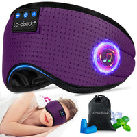 1 x RAW Customer Returns Sleep Mask Bluetooth 100 Blackout Sleep Mask with Headphones Side Sleeper Washable Light Blocking Sleep Glasses with Microphone for Travel Nap Yoga Meditation Sleeping Purple  - RRP €27.76