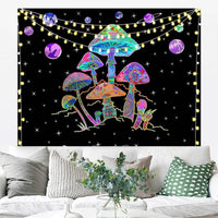 2 x Brand New Arawat Tapestry Psychedelic Mushrooms Wall Hanging Forest Tapestries Illusions Tapestry Aesthetic Wall Hanging Moon Tapestry Landscape Wall Hanging Hippie Trippy Tapestry Mushrooms Wall Decoration 150x200cm  - RRP €27.24