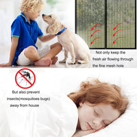 1 x RAW Customer Returns Risareyi Magnetic Mosquito Net for Doors 110x250cm, Mosquito Net Door Window Curtain Automatic Closing Breathable Mosquito Nets Easy to Install Anti Mosquito Insects, for Balcony Living Room, Black - RRP €34.99