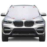 1 x RAW Customer Returns Karvipark windscreen cover, car window cover, summer winter sun protection for car with magnets for windscreen against sun, frost, snow, ice 155 x 124 cm  - RRP €25.99