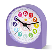 1 x RAW Customer Returns Omiurar children s alarm clock without ticking children s alarm clock cute print alarm clock with night light alarm clock for boys girls, children s learning alarm clock learning clock alarm clock snooze analog - RRP €9.59